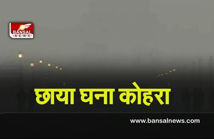 Weather Update : कड़ाके की सर्दी के बीच छाया घना कोहरा