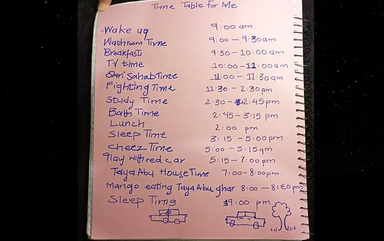 Viral: छह साल के बच्चे ने बनाया अपना खुद का टाइम टेबल, देखकर हंसी से हो जाएंगे लोट-पोट