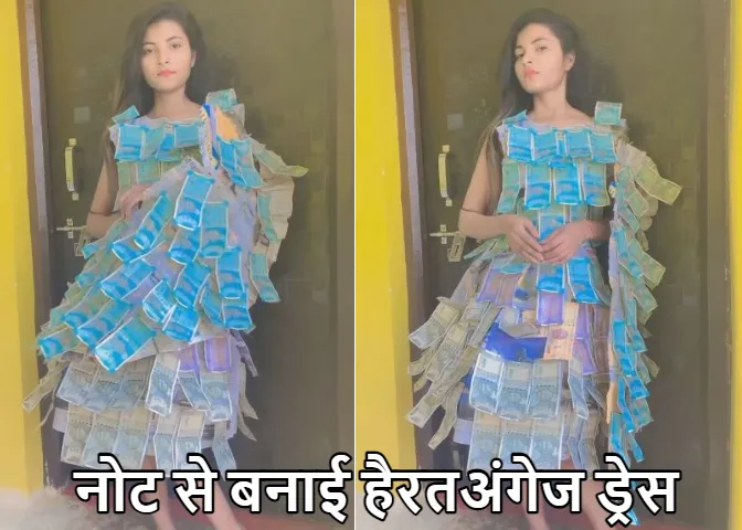 Amazing Viral Video: लड़की ने नोट से बनाई हैरतअंगेज ड्रेस! वीडियो देख, यूजर्स रह गए दंग