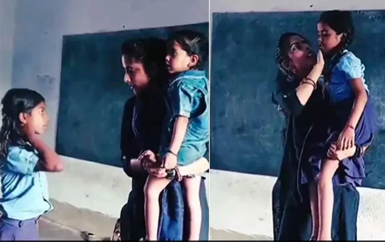 टीचर ने गोद में उठा कर सिखाया ‘गुड और बेड टच’, वीडियो हो रहा वाइरल