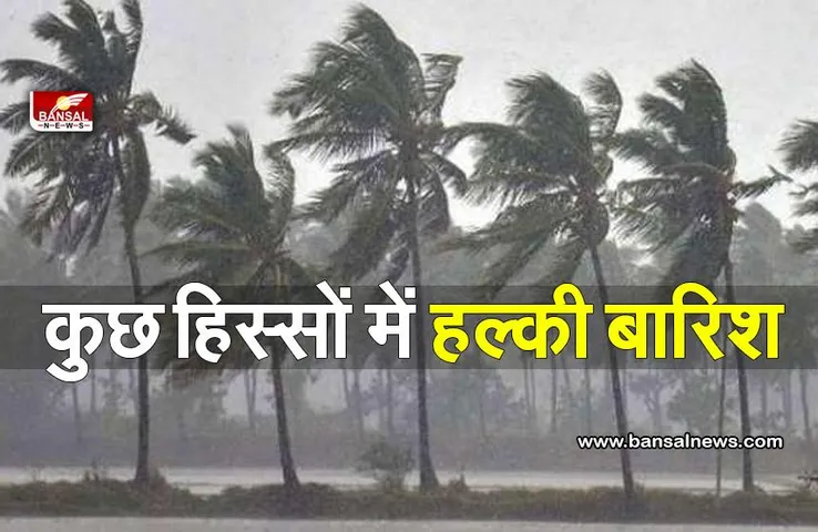 Weather Alert : कुछ हिस्सों में हल्की बारिश, अधिकतम तापमान में गिरावट