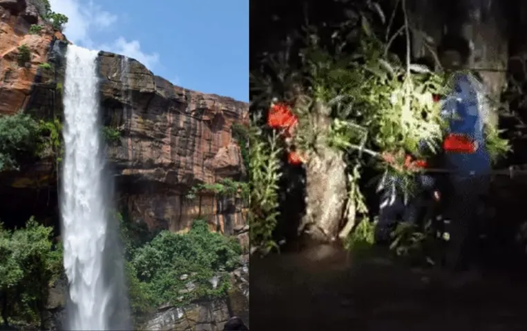 अमरगढ़ वाटरफॉल में फंसे 5 लोग: नदी में पानी बढ़ने के बाद टापू पर फंसा परिवार, इस तरह हुआ रेस्क्यू