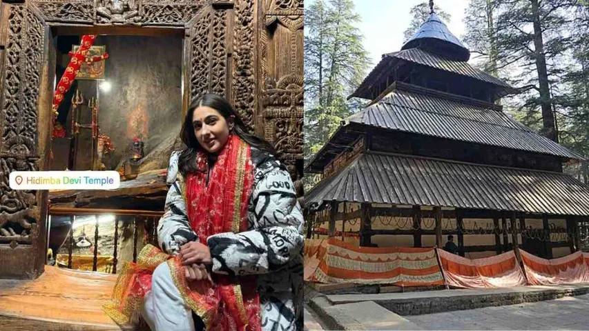 Sara Ali Khan Visits Hidimba Mata, Seeks Blessings
