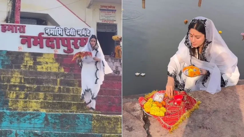 Isha Malviya Celebrates 21st Birthday with Puja by River Narmada