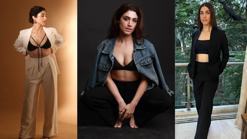 Delbar Arya’s Sassy Blazer & Bralette Combo for Major Boss Babe Vibes