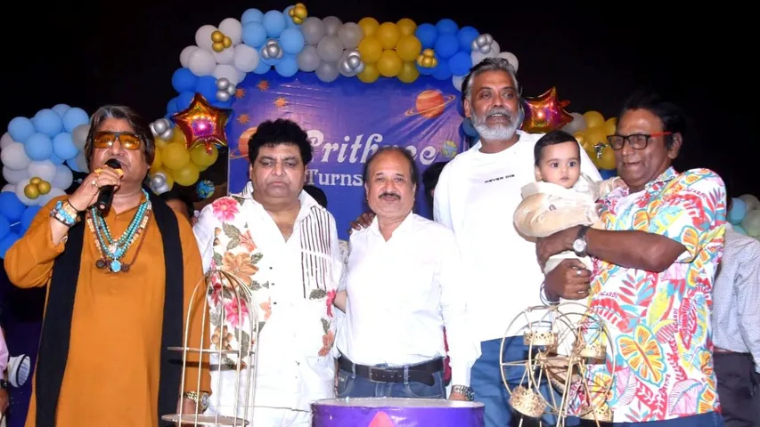 Bollywood stars reached K. Ravi (Dada)'s grandson Prithvee's birthday party