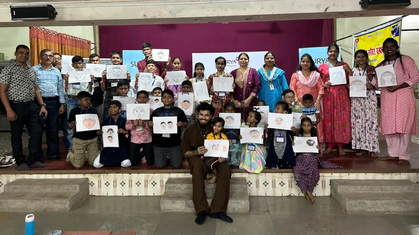 Shantanu Hazarika shares smiling moments with hearing-impaired children