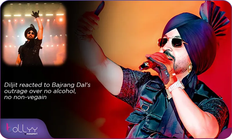 Diljit reacted to Bajrang Dal's outrage over no alcohol, no non-veg