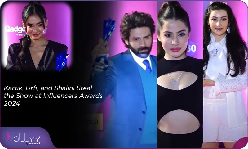 Kartik, Urfi, and Shalini Steal the Show at Influencers Awards 2024