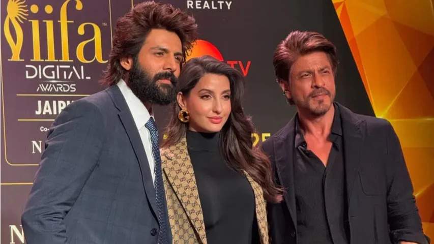 Shah Rukh Khan, Kartik Aaryan, and Nora Fatehi Shine at IIFA 2025 Jaipur