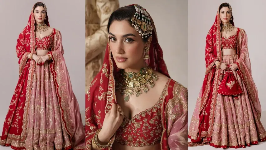 Delbar Arya Exudes Elegance in a Stunning Bridal Ensemble