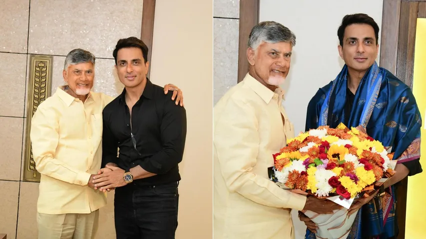Sonu Sood felicitated by Andhra CM Chandrababu Naidu for donating ambulances