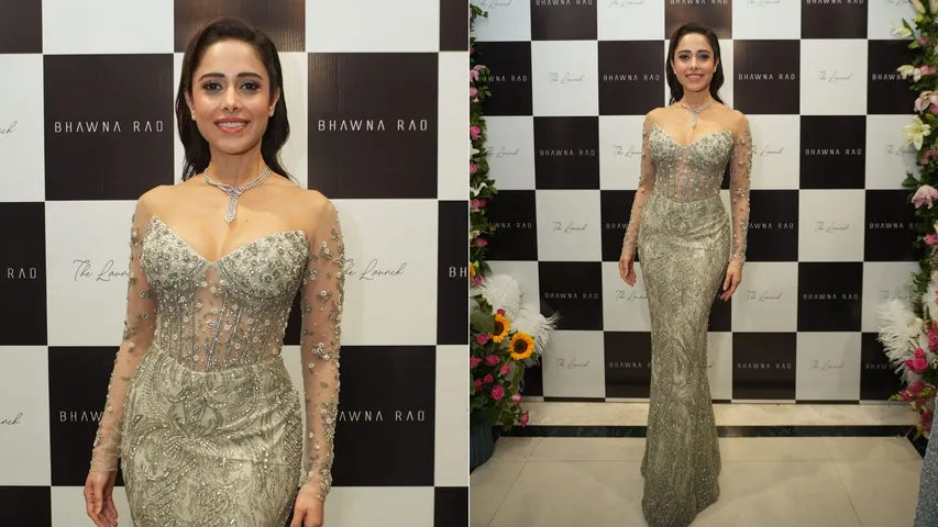 Bollywood Style Icon Nushrratt Bharuccha Stuns in Bhawna Rao Gown at Store Launch