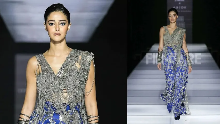 Ananya Panday Shines at Lakme Fashion Week, Stuns in Blue Dress While Walking the Ramp