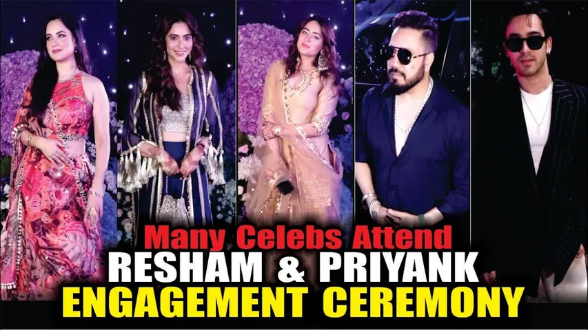 Mika, Arti, Hansika, and Pooja Banerjee Attend Resham and Priyank's Engagement Ceremony