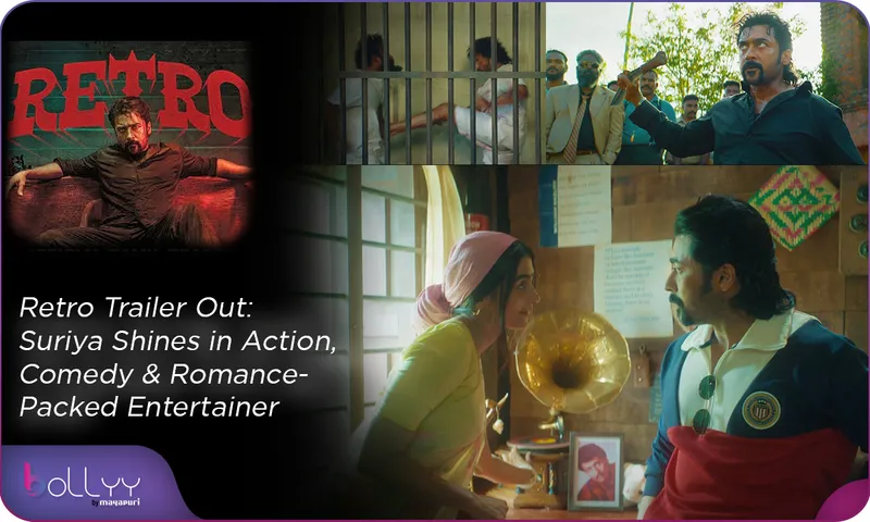 Retro Trailer Out Suriya Shines in Action, Comedy & Romance-Packed Entertainer