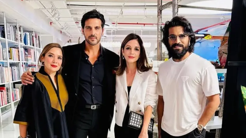 Ram Charan Meets Zayed Khan Heartfelt Bollywood-Tollywood Moment in Hyderabad