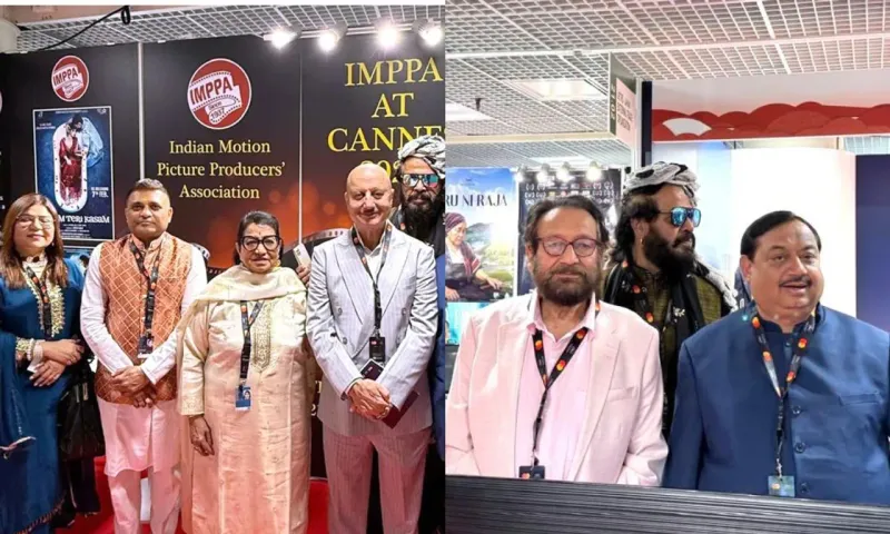 IMPPA stall at Cannes inaugurated Mr. Shekhar Kapur and Mr. Anupam Kher Inaugurate IMPPA Stall at the 78th Cannes Film Festival 2025