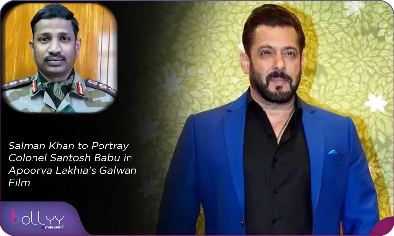 Salman Khan to Portray Colonel Santosh Babu in Apoorva Lakhia's Galwan Film