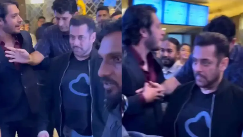 Salman Khan’s Bodyguard Pushes Junaid Khan at Event