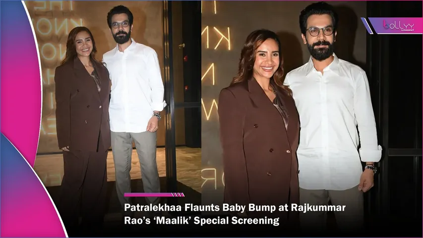 Patralekhaa Flaunts Baby Bump at Rajkummar Rao’s ‘Maalik’ Special Screening
