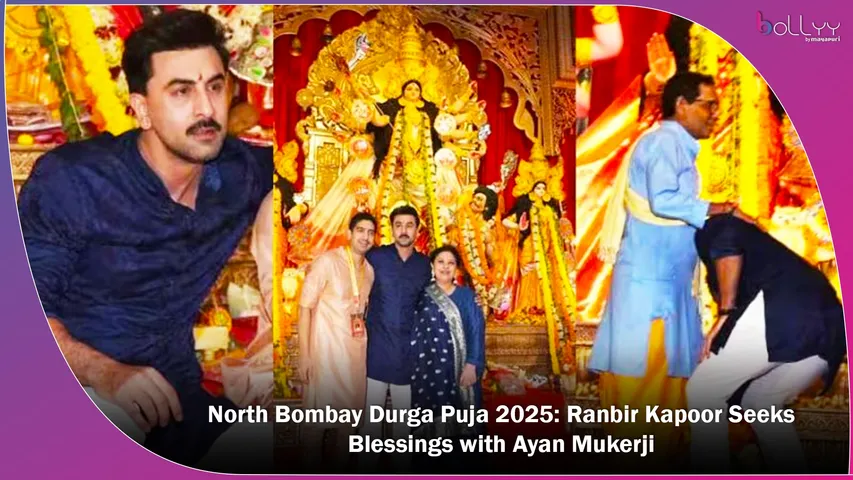 North Bombay Durga Puja 2025 Ranbir Kapoor Seeks Blessings with Ayan Mukerji