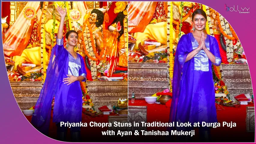 Priyanka Chopra Stuns in Traditional Look at Durga Puja