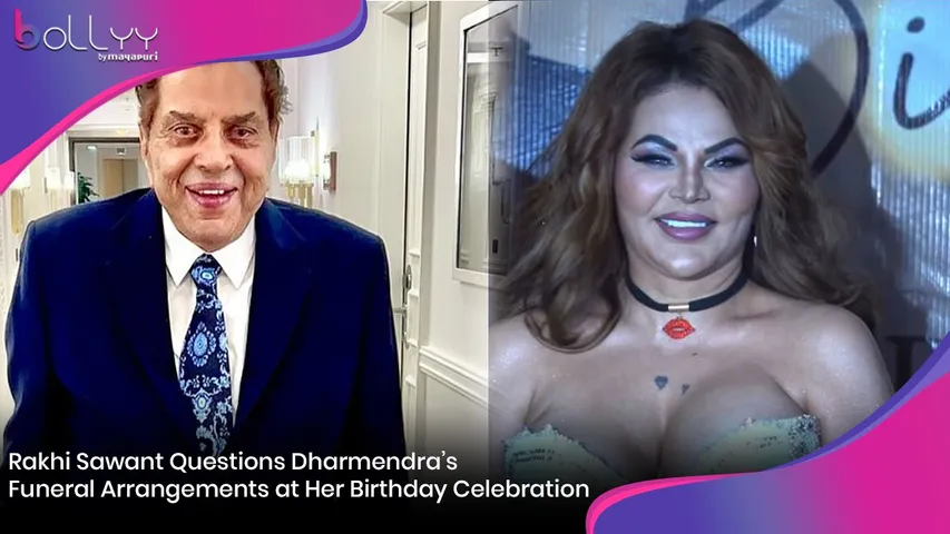 Rakhi Sawant Questions Dharmendra’s Funeral Arrangements at Her Birthday Celebration