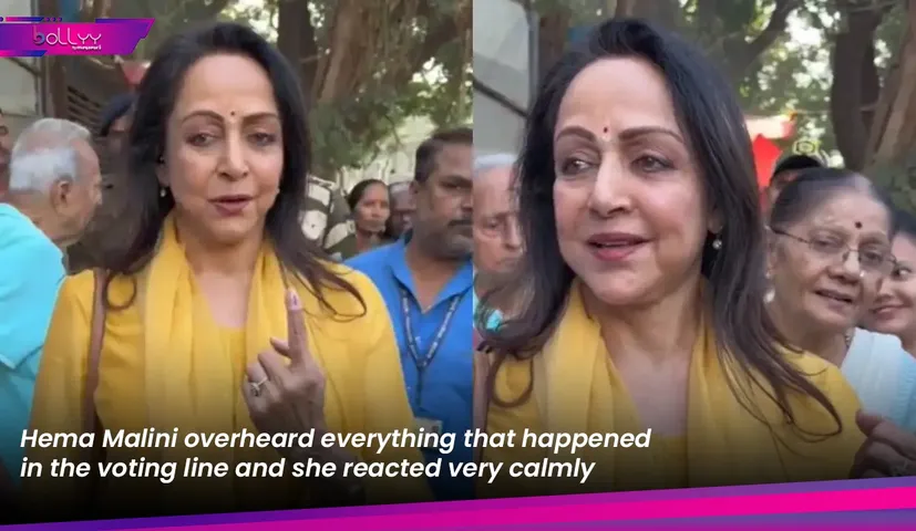 Hema Malini overheard everything that happened in the voting line and she reacted very calmly