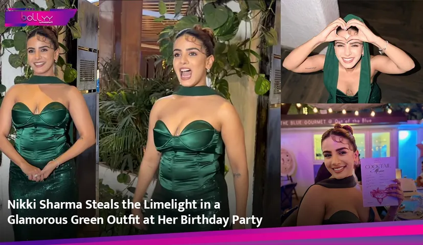 Nikki Sharma Steals the Limelight in a Glamorous Green Outfit at Her Birthday Party
