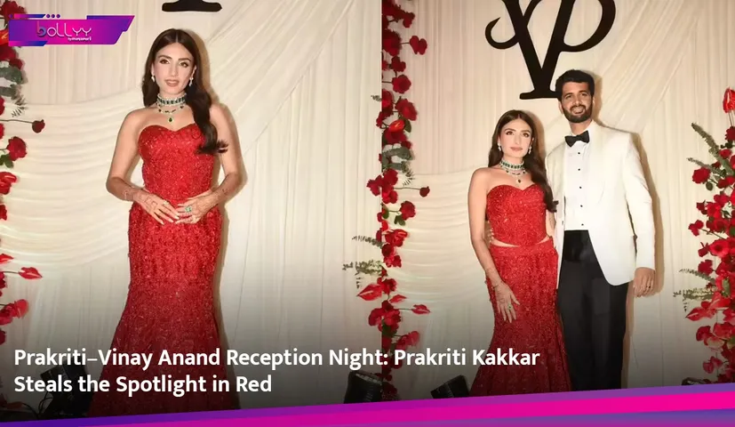 Prakriti–Vinay Anand Reception Night: Prakriti Kakkar Steals the Spotlight in Red