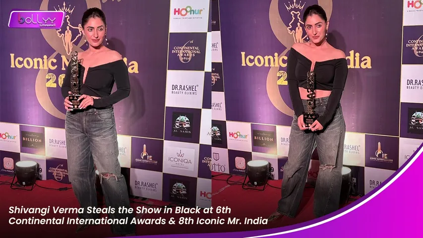 Shivangi Verma Steals the Show in Black at 6th Continental International Awards & 8th Iconic Mr. India