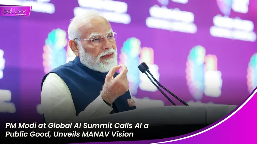 PM Modi at Global AI Summit Calls AI a Public Good, Unveils MANAV Vision