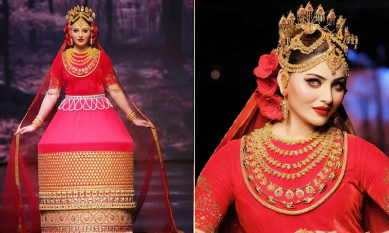 Urvashi Rautela Makes History in 24K Gold Manipuri Dress