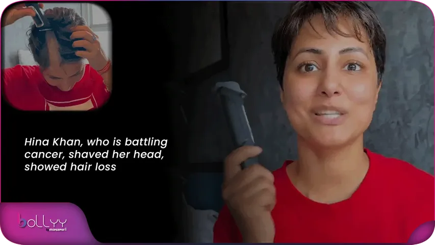 Hina Khan, who is battling cancer, shaved her head, showed hair loss