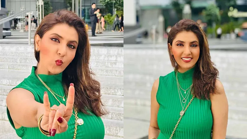 Jyoti Saxena chilling in green