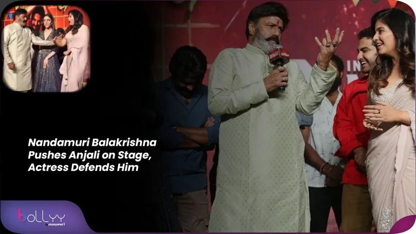 Nandamuri Balakrishna Pushes Anjali on Stage, Actress Defends Him