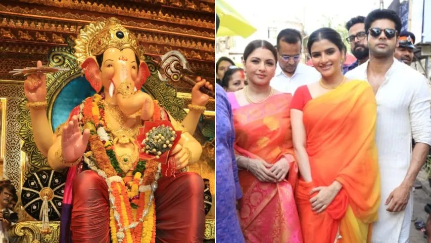 Ganesh Chaturthi 2024: Stars Seek Bappa's Blessings at Lalbagh Cha Raja