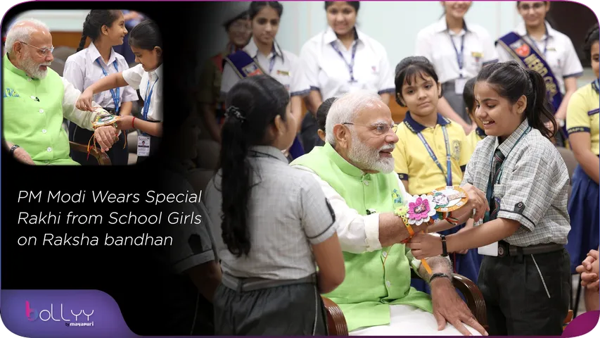 PM Modi Wears Special Rakhi from School Girls on Rakshabandhan