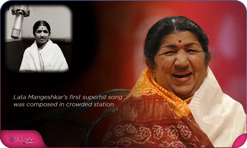 Lata Mangeshkar's first superhit song was composed in crowded station