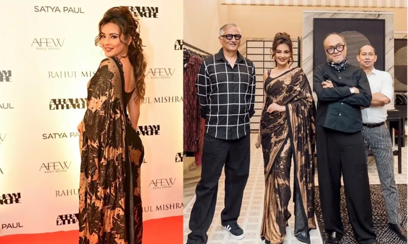 Seerat Kapoor Inaugurates Abraham & Thakore Store in Hyderabad
