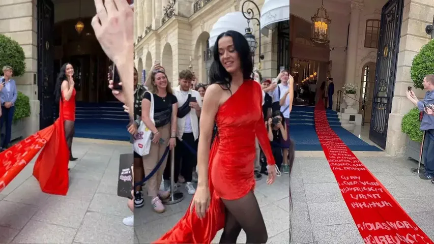 Katy Perry Announces 'Woman's World' with Stunning 500-Foot Train Dress