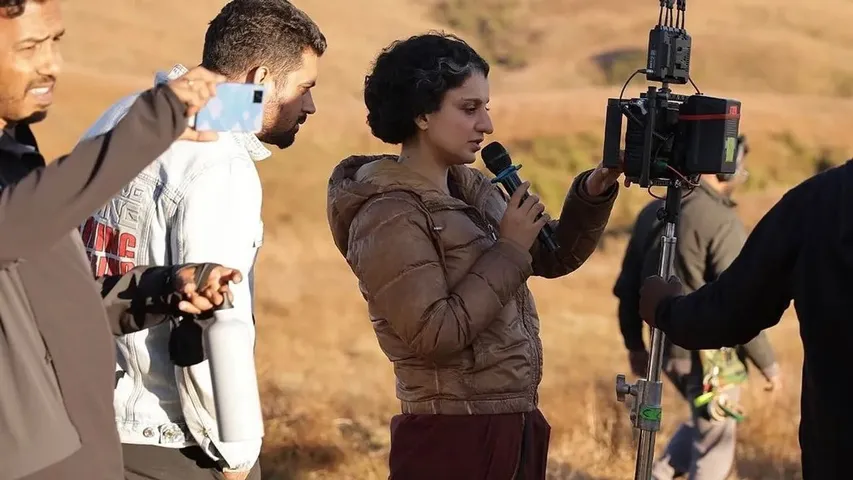 Kangana Ranaut Shares BTS Photos, Calls Filmmaking 'Surrender'