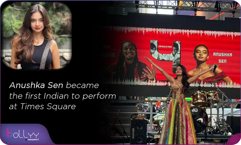Anushka Sen became the first Indian to perform at Times Square
