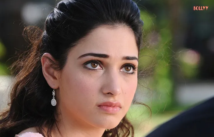 TAMANNAAH BHATIA RECEIVES A FLYING SLIPPER AT HYDERABAD
