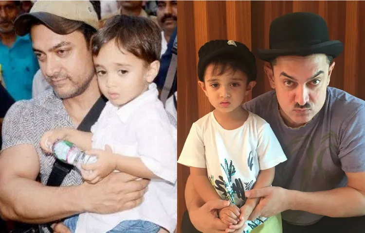 AAMIR KHAN SHARES AN ADORABLE MOMENT WITH SON AZAD