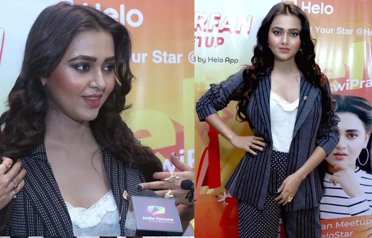 Tejaswi Prakash interact during second edition of Helo Starfan Meetup
