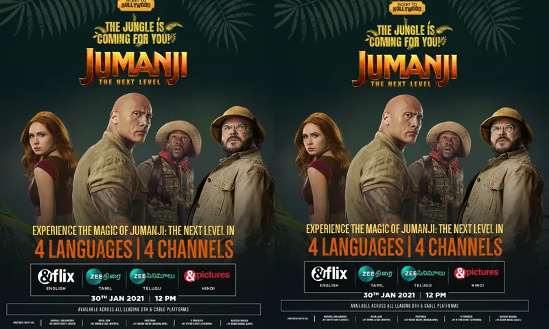 ‘Jumanji: The Next Level’ is all set to air in four languages on Jan 24th 2021