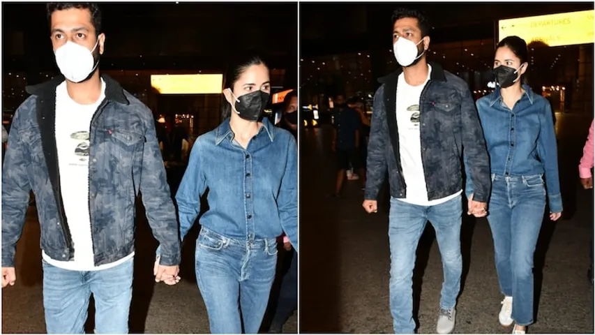 Vicky Kaushal and Katrina Kaif were seen holding each other's hands at the airport