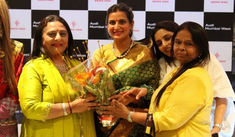 Mumbai-based Artist Krupa Shah Exhibited Signature Collection Paintings at Audi Mumbai West